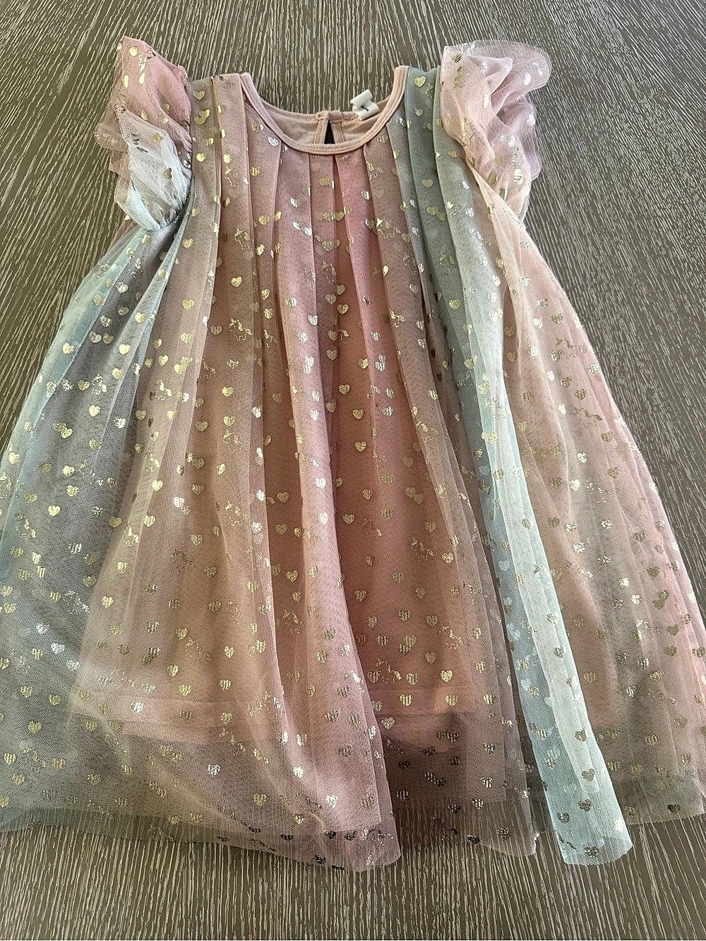 HUX Girls Pink Tulle Heart Dress size 4t